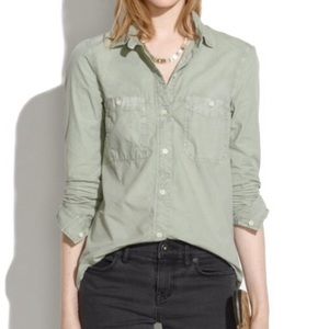 Madewell Washed Cotton Boyshirt Size Small Top